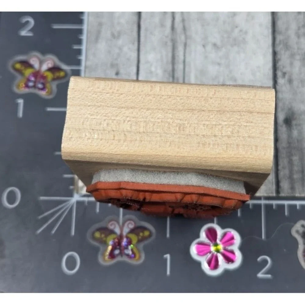 Stampin' Up! Sheep Lamb Country Stitch Patch Rubber Stamp Wood #L119